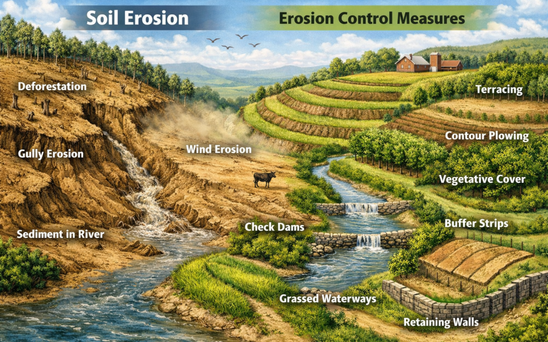 ಮಣ್ಣಿನ ಸವೆತ ಹಾಗೂ ನಿಯಂತ್ರಣ ಕ್ರಮಗಳು