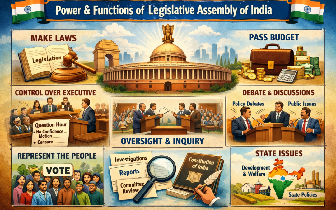 ವಿಧಾನಸಭೆಯ ಅಧಿಕಾರ ಮತ್ತು ಕಾರ್ಯಗಳು