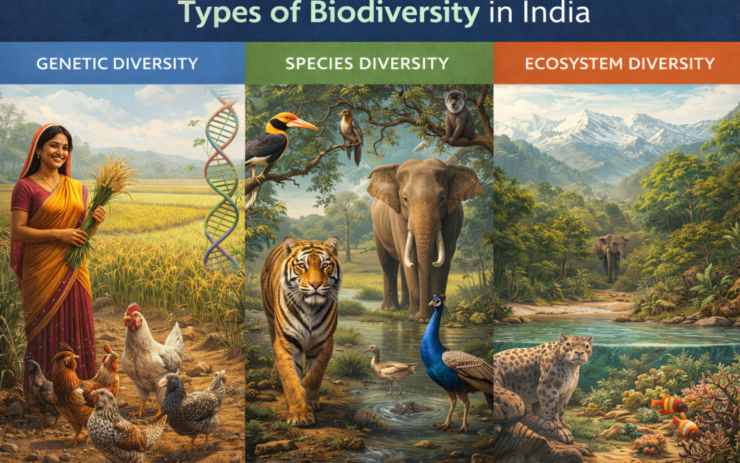 ಜೀವ ವೈವಿಧ್ಯತೆಯ ಪ್ರಕಾರಗಳು