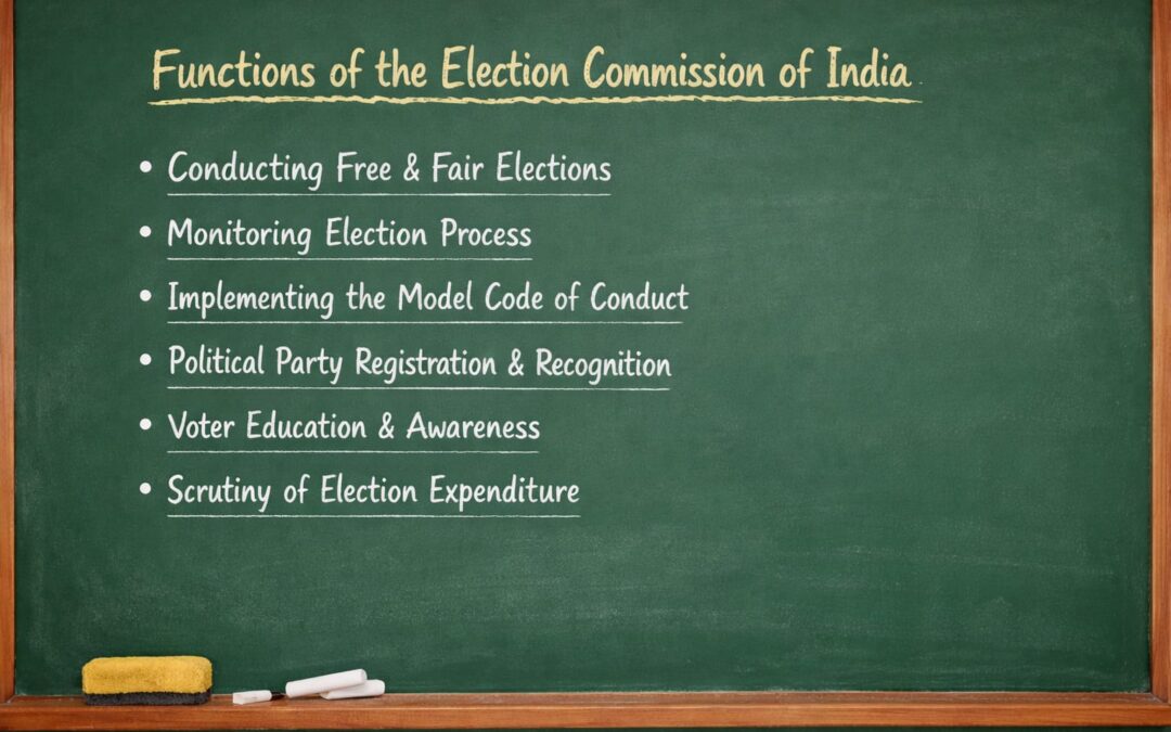 ಚುನಾವಣಾ ಆಯೋಗದ ಕಾರ್ಯಗಳು